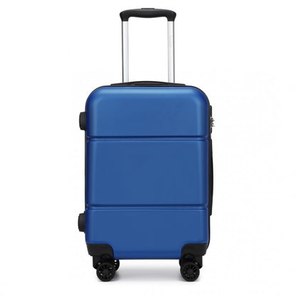 Kono KSK2485 Cabin Luggage in Blue and Black (54x37.5x22cm) - Hardshell Cabin Carry-On Suitcase with Combination Lock