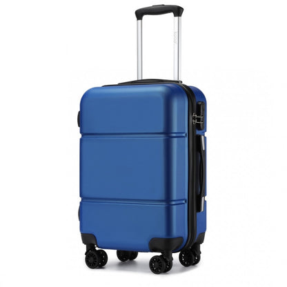 Kono KSK2485 Cabin Luggage in Blue and Black (54x37.5x22cm) - Hardshell Cabin Carry-On Suitcase with Combination Lock