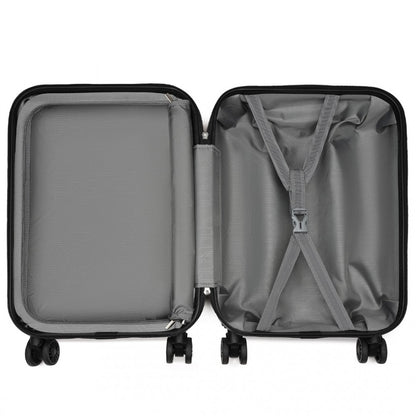 KSK2485 - Kono 20 Inch Premium ABS Cabin Carry-On Suitcase with Secure Combination Lock for Effortless Travel - Nude and Black - Luggage eStore