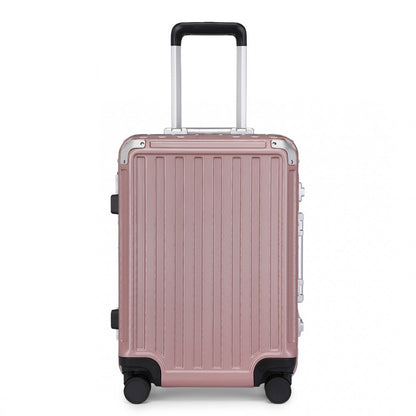 KSS2481 - Supercase Durable 20 Inch PC Hardshell Aluminum Frame Suitcase With TSA Lock - Nude - Luggage eStore