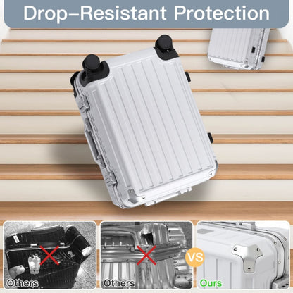 KSS2481 - Supercase Durable 20 Inch PC Hardshell Aluminum Frame Suitcase With TSA Lock - White - Luggage eStore